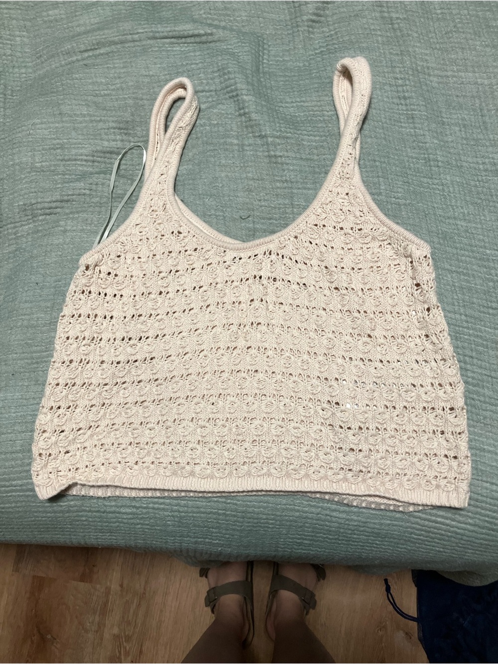 Billabong Cream Crochet Tank Camisole
